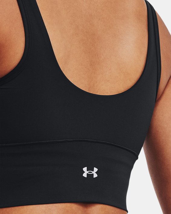Women's UA Meridian Fitted Crop Tank in Black image number 5